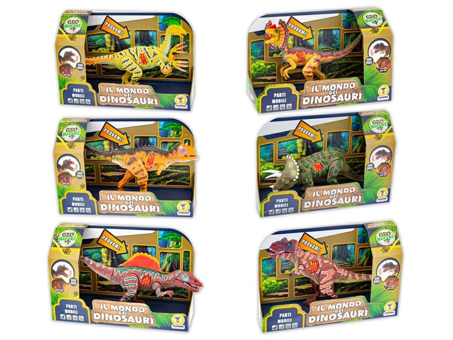 GEO NATURE-DINOSAURI CON SUONO REALI 6 MOD.
