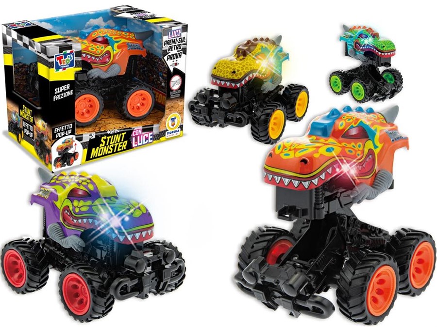 TEO'S-STUNT MONSTER A FRIZIONE LUMINOSO 4 ASS