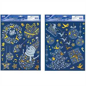 VETROFANIE NATALIZIE DORATE