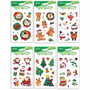 ESPOSITORE PZ.90 STICKERS NATALIZI GLITTERATI