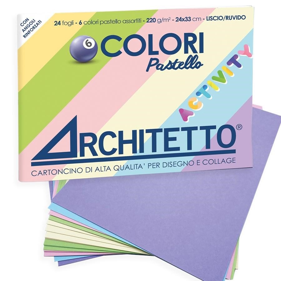 Blocco colore 24x33 6colori pastel 24ff activity ARCHITETTO