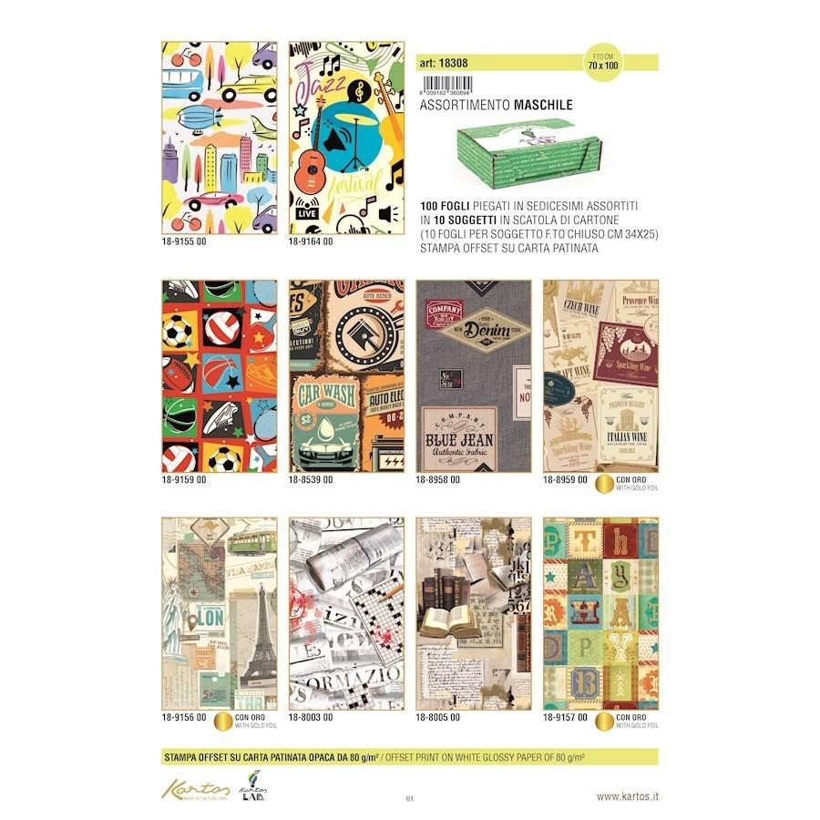 CARTA REGALO 100X70 100FF ASS. MASCHILE