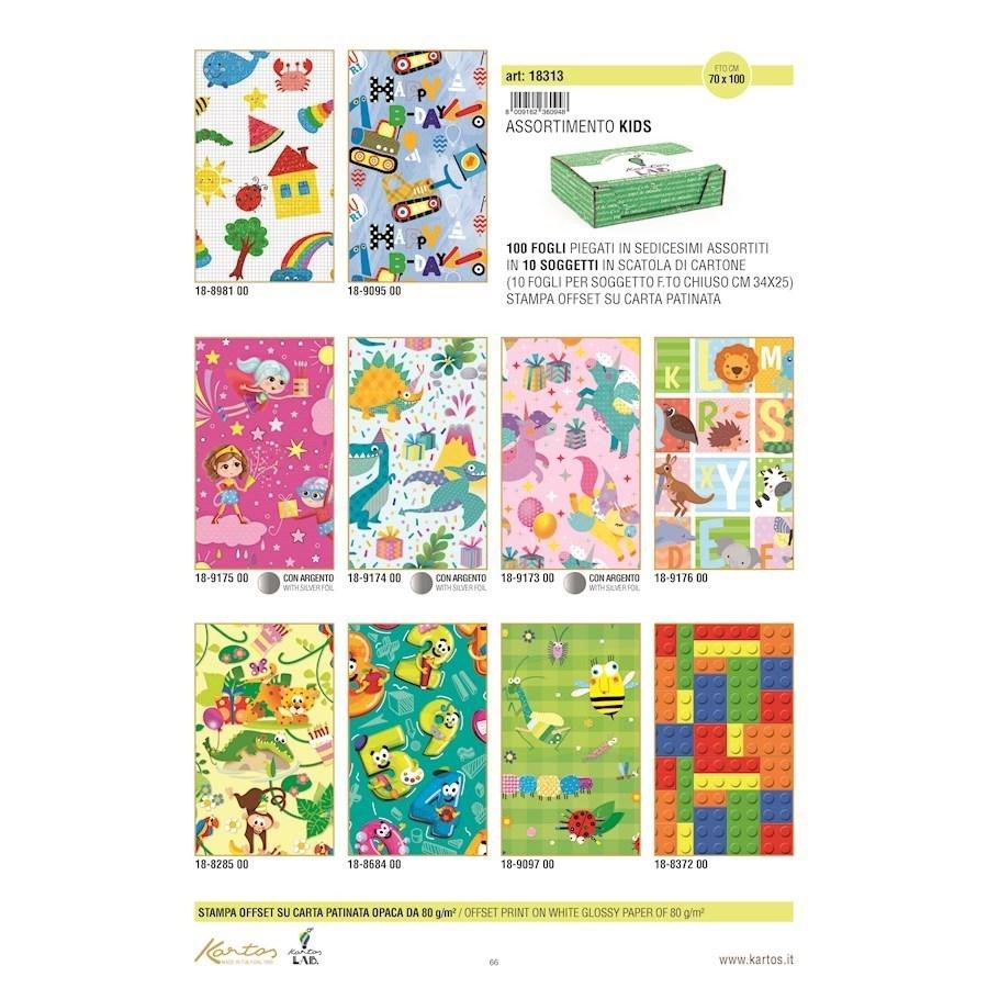 CARTA REGALO 100X70 100FF ASS. KIDS