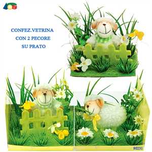 CONF. VETRINA PECORELLA CON 2 PRAT1 CM.25X9