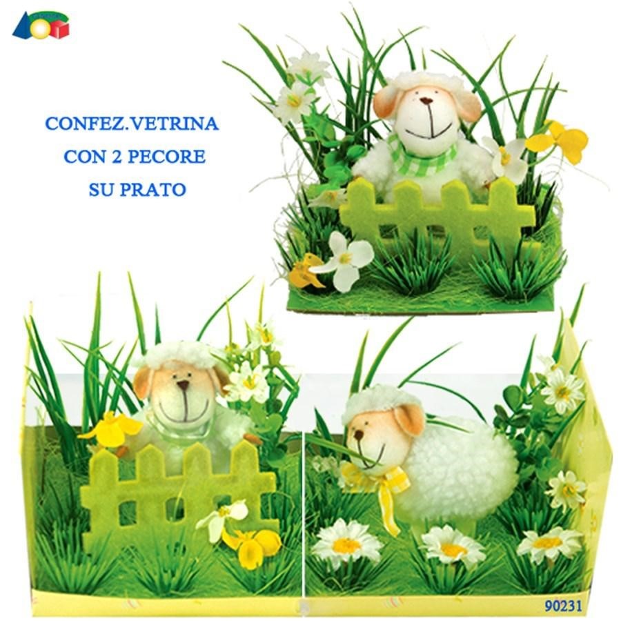 CONF. VETRINA PECORELLA CON 2 PRAT1 CM.25X9