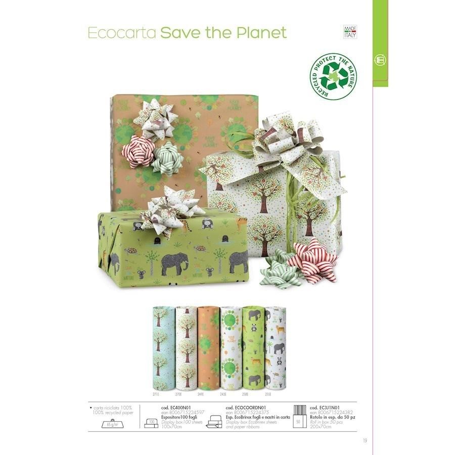 CARTA REGALO 100x70 100FF ECOCARTA SAVE THE PLANET