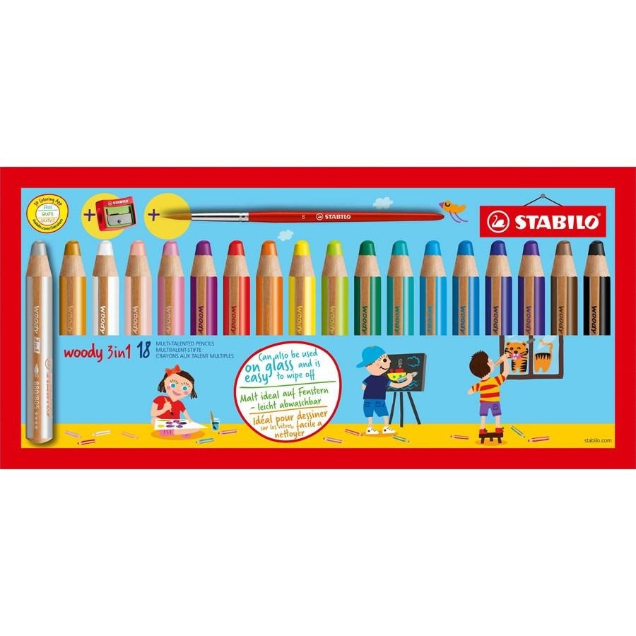 STABILO WOODY 880 pz18 con temperino