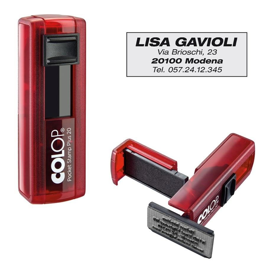 COLOP POCKET STAMP PLUS 20 Timbro Tascabile 14x38mm