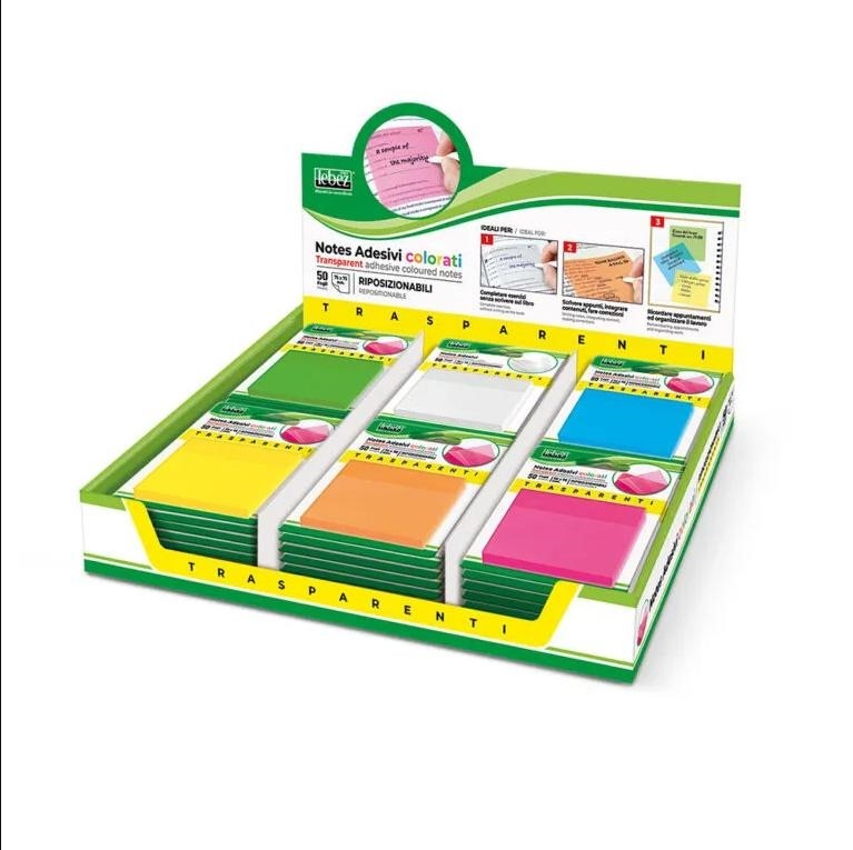 DISPLAY PZ.72 BLOCCHETTI MEMOSTICK 50FF TRASPARENTI