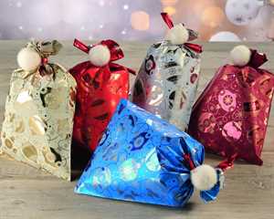 BUSTA ARG.16X25 DECORATION pz.100 NATALE