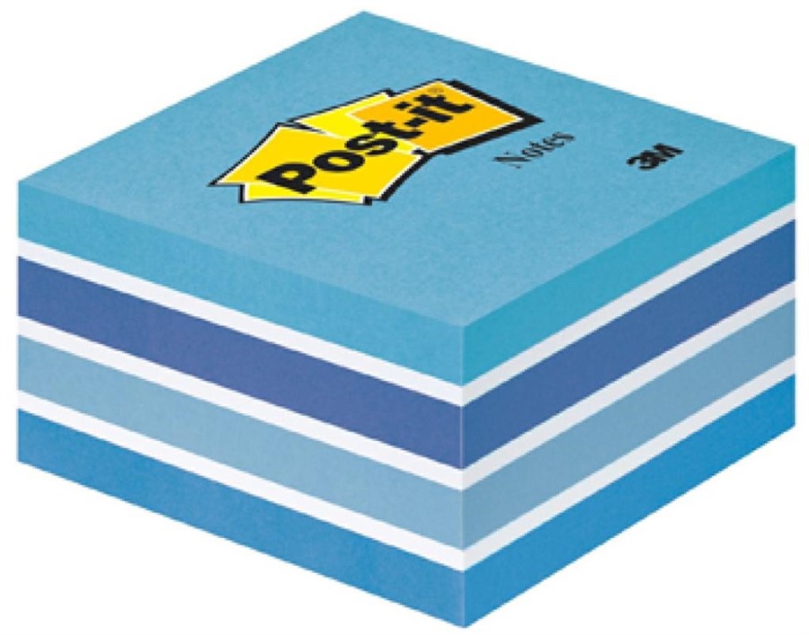 POST-IT CUBO 76X76 BLU PASTELLO ASS.450FF 3M