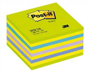POST-IT CUBO 76X76 VERDE NEON ASS.450FF 3M