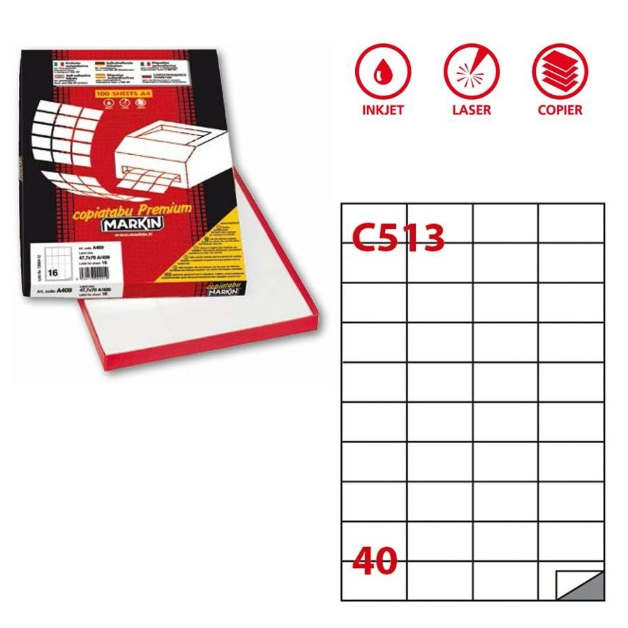 ROTOLO ETICHETTE PLP BIANCO OPACO 50X35
