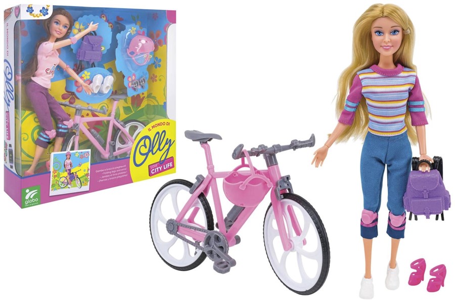 FASHION DOLL C/BICICLETTA E ACC.