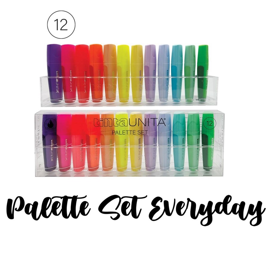 PALETTE BASETTA 12 EVIDENZIATORI TINTAUNITA
