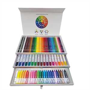 CASSETTIERA 78PZ(36 PASTELLI+18 BRUSH+24 CERE MAXI) TINTAUNITA