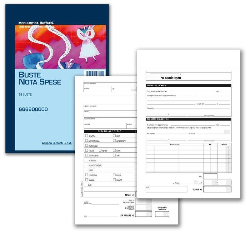 BUSTE NOTA SPESE DA RIMBORSARE 23X16 25BS(1850)