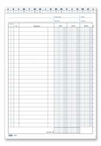 SCHEDE cm24x17 DARE AVERE SALDO pz100 109600000G (1543)