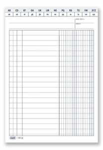 SCHEDE cm17x12 2 Colonne PZ.100 118100000G (1521)