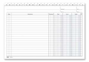SCHEDE cm17x24 DARE AVERE SALDO PZ.100 572100000G (1553)