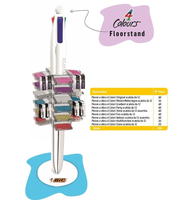 EXPO BIC 4 COLOURS FLOORSTAND pz372