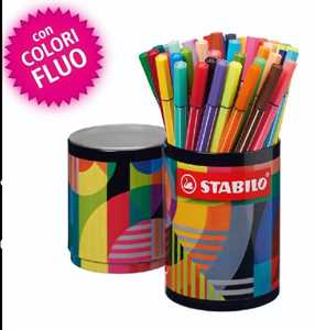STABILO PEN 68 BARATTOLO DI METALLO ARTY DA 45 COLORI ASSORTITI