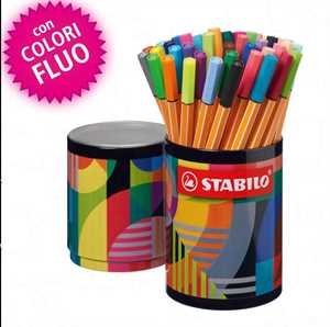 STABILO POINT 88 BARATTOLO DI METALLO ARTY DA 45 COLORI ASSORTITI