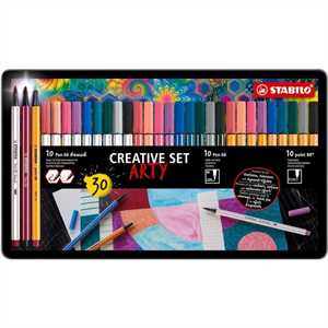 STABILO ARTY CREATIVE SET PZ.30 SCATOLA IN METALLO