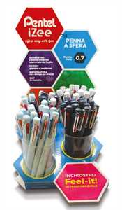 EXPO PZ.36 PENNE A SFERA A SCATTO 4 COLORI 0,7MM BXC467