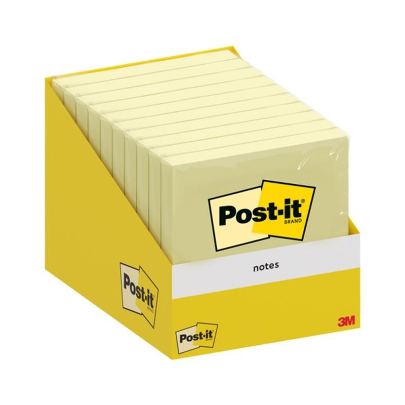 POST-IT mm76x76 GIALLO CANARY 3M 6820-CY INCELOFANATO SINGOLARMENTE