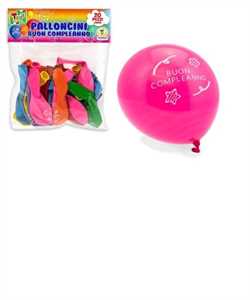 TEO'S PALLONCINI PZ.20 COLORATI BUON COMPLEANNO 30CM