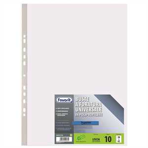 CARTELLINA AD ELLE 10PZ. PP TRASP.ALTO SPESS.30X42