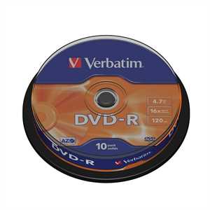 DVD-R TORRE 100PZ. SPINDLE VERBATIM 16X 4.7GB