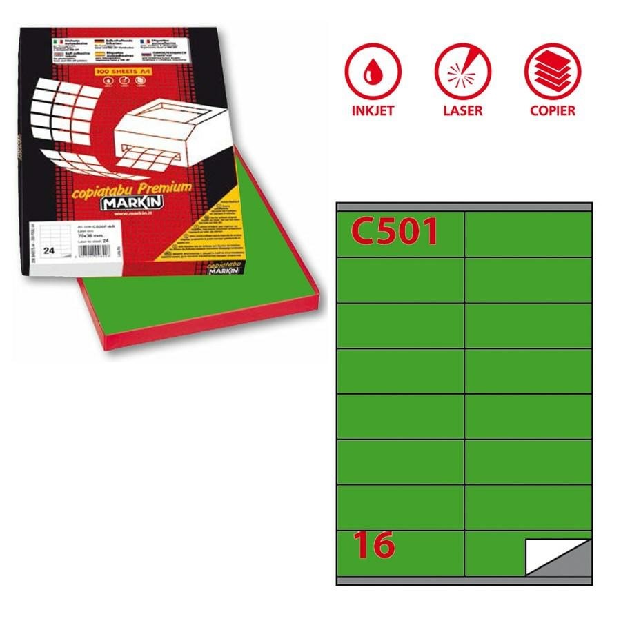 Etich. COLOR A4 105X36 (C501) VERDE