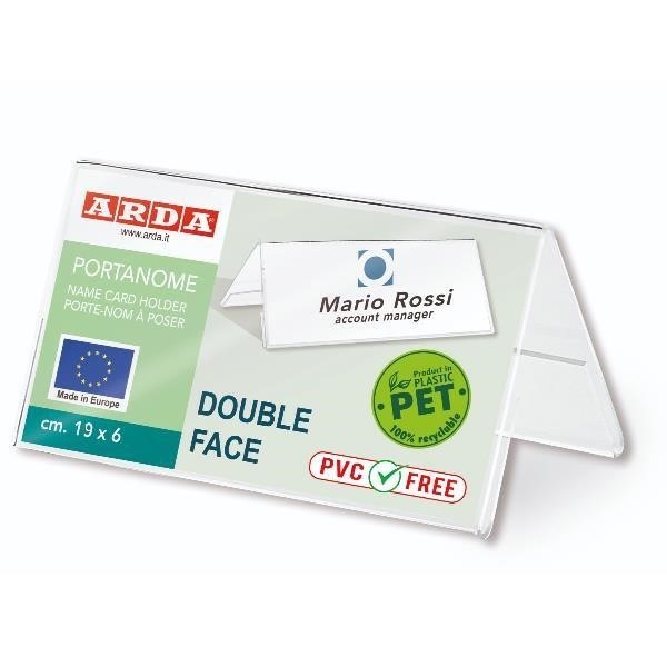PORTANOMI A CAVALLETTO IN PET CM.19X6