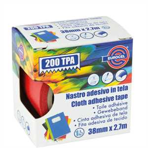 NASTRO ADESIVO TELATO Rosso mm38xmt2,7
