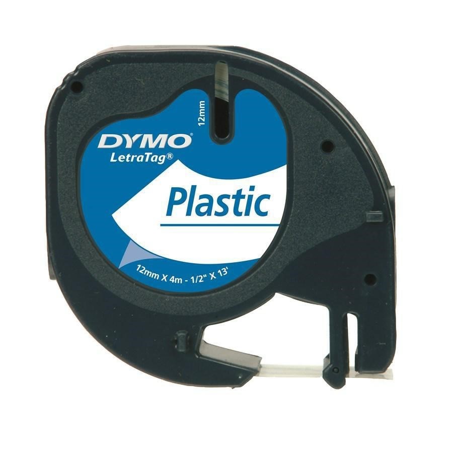 Nastro mm12x4mt 10.Bianco Plst LETRATAG
