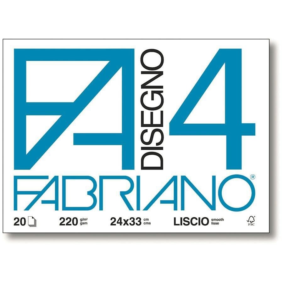 FABRIANO Blocco F4 cm24x33 Liscio ff20 220gr
