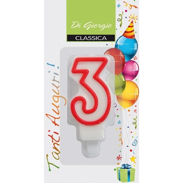 Candela NUMERO 3 pz6 COMPLEANNO