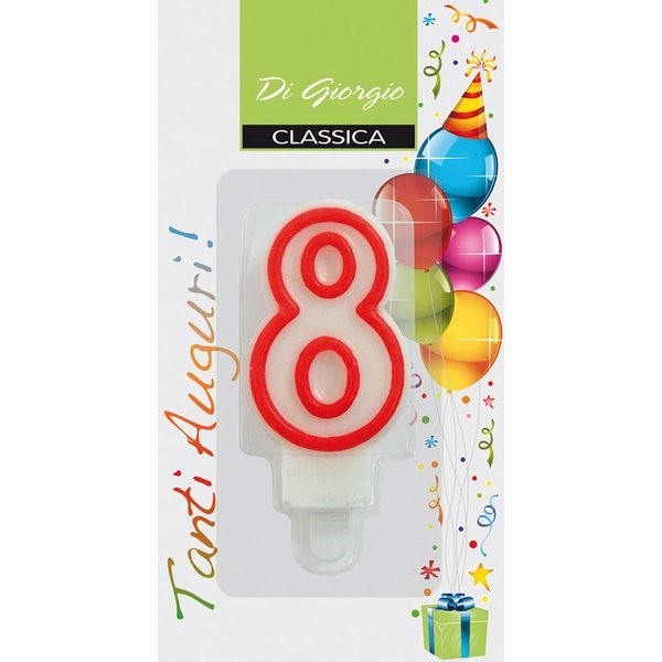 Candela NUMERO 8 pz6 COMPLEANNO