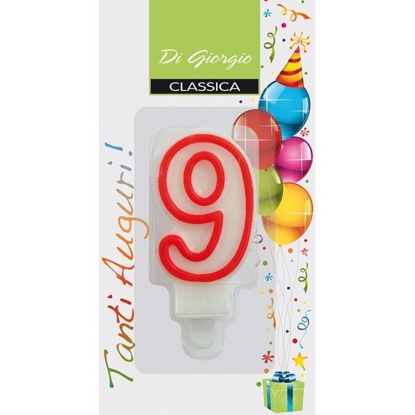 Candela NUMERO 9 pz6 COMPLEANNO