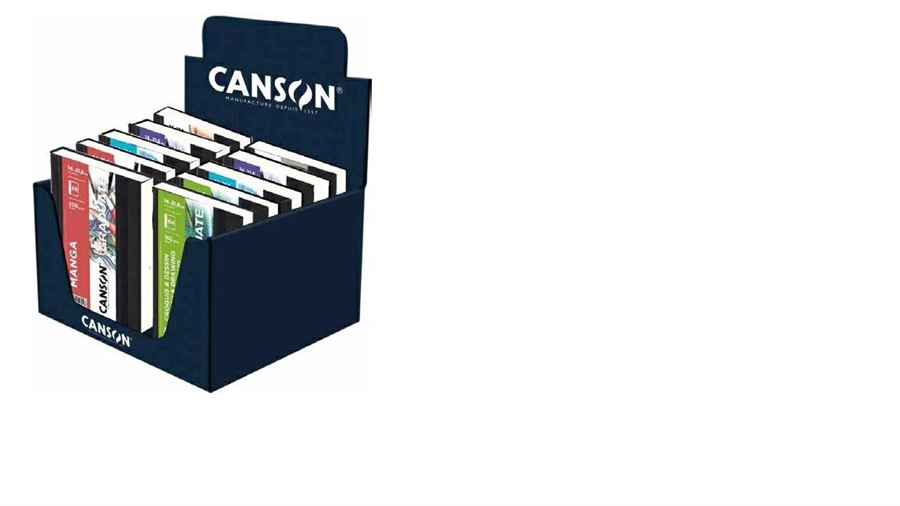 DISPLAY DA BANCO CON 10 SKETCHBOOK 14X21,6CM CANSON