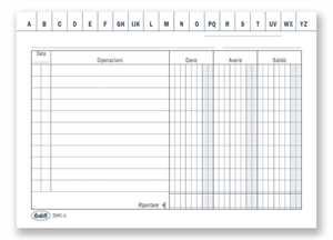 SCHEDE DARE/AVERE/SALDO CM10,5x14,8 PZ100 ORIZZON.BIANCA 534100000G
