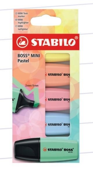 STABILO BOSS MINI ASTUCCIO DA 5 COLORI PASTEL