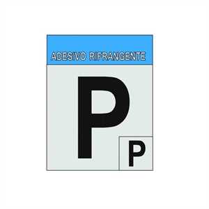 LETTERA P(PRINCIPIANTE) 2 ADESIVI RIFRANG VINILE