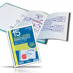 RICAMBIO 5MM A4 100GR RINFORZATO DOPPIO BLASETTI