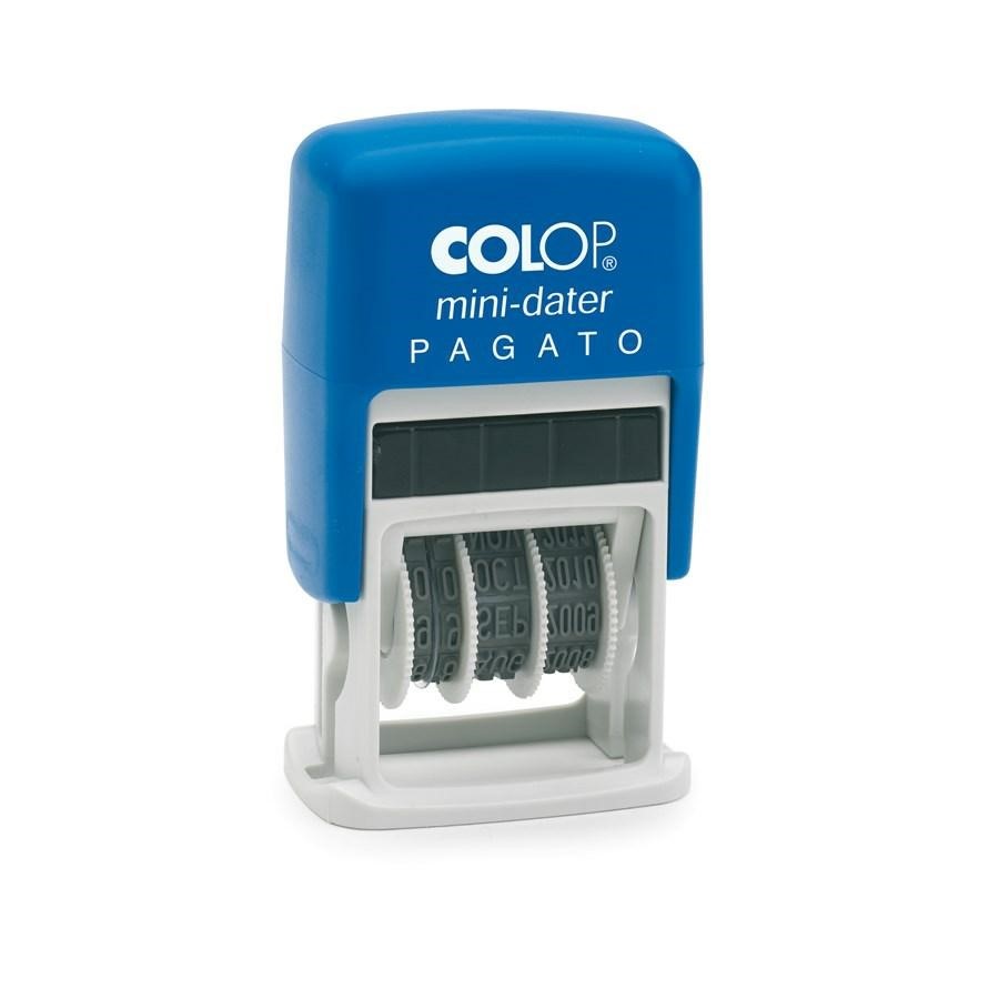 TIMBRO MINI S160/L1 DATARIO+PAGATO 4MM AUTOINCH. COLOP