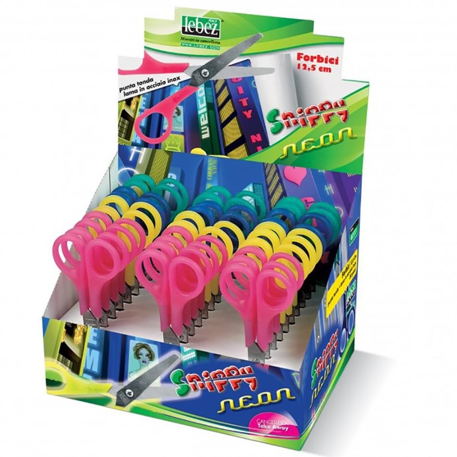 FORBICI NEON cm12,5 PUNTA TONDA