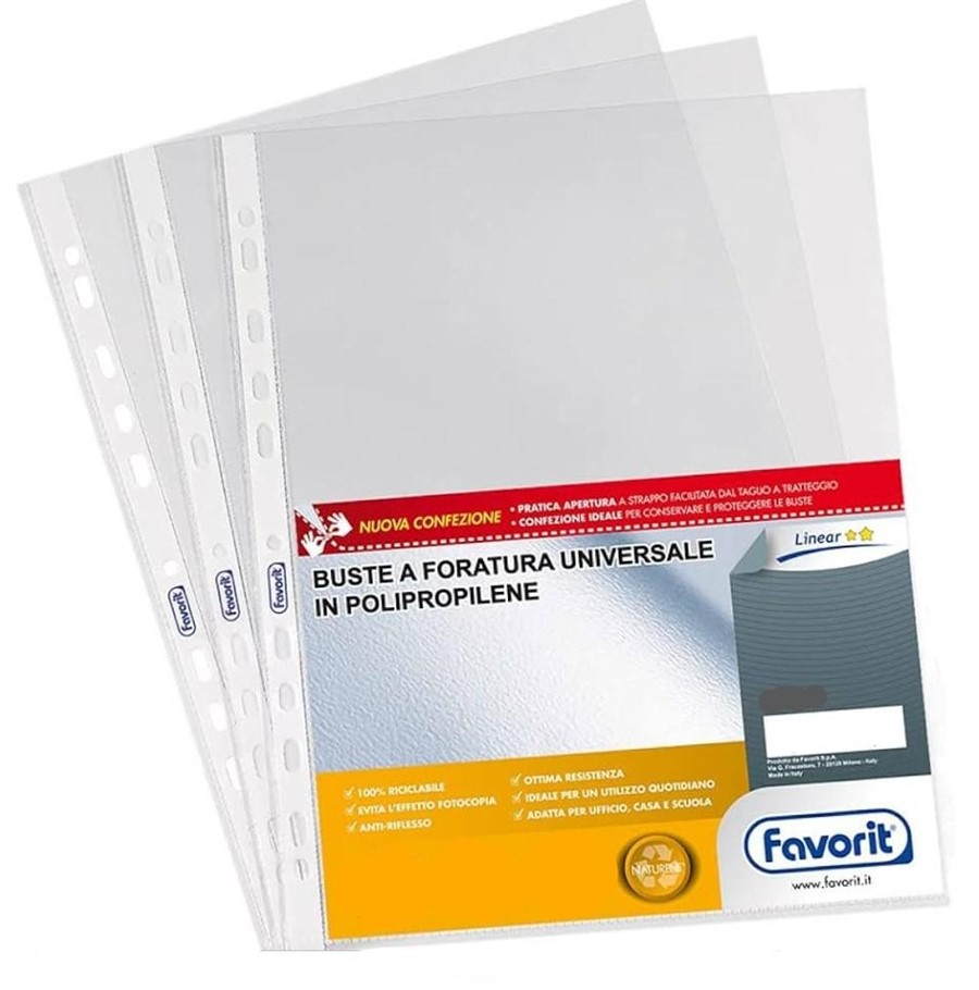 BUSTA CON FORI 22x30 LISCIA LINEAR IN NATURENE