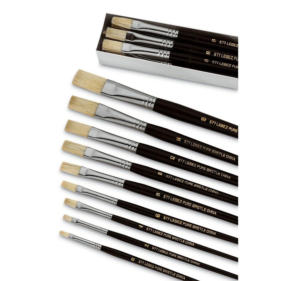 PENNELLI PIATTI PZ.14 N.12 PURA SETOLA LEBEZ